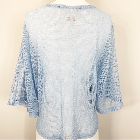 NOELLE sheer knit coverlet w/ small sequin detail - Picture 4 of 5